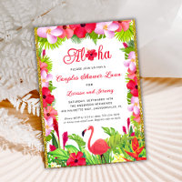 Casal Tropical Aloha Luau Chá de casamento