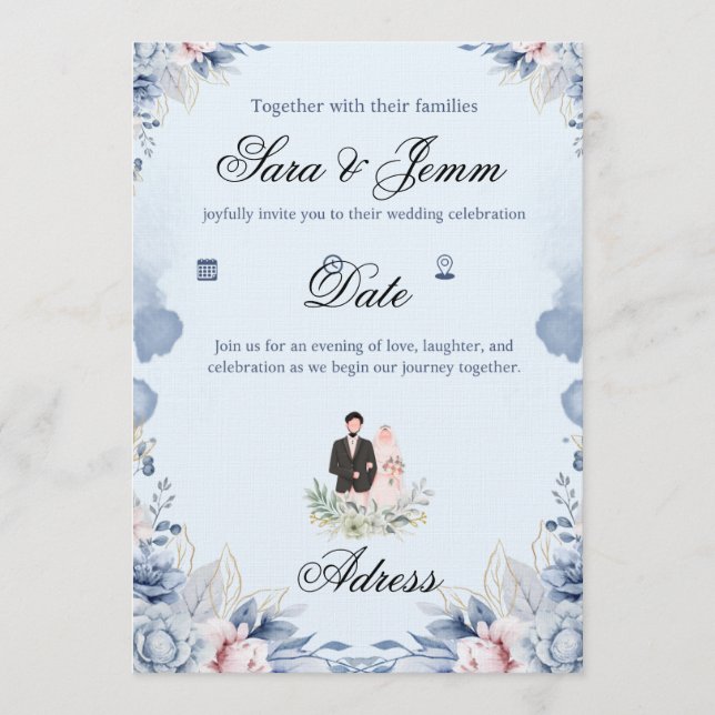 Convites Casamento  (Frente)