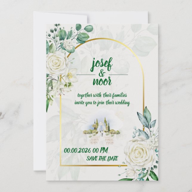 Convites Casamento  (Frente)