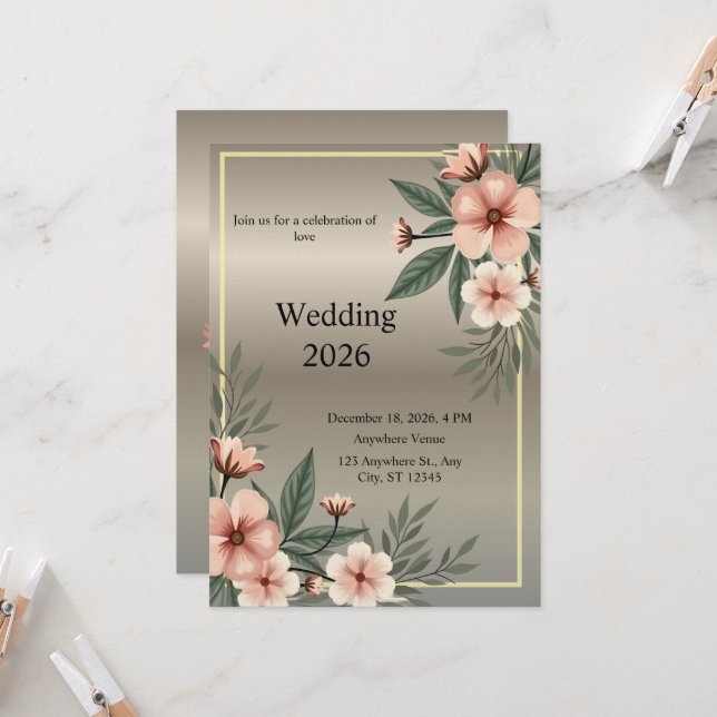 Convites casamento 2026 (Frente/Verso In Situ)