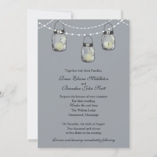 Convites Casamento - 3 Mason Jars