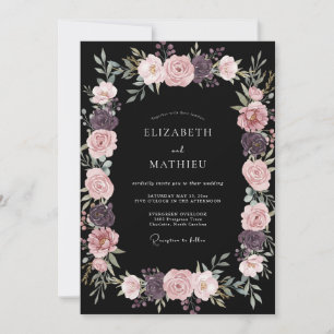 Convites Casamento à Meia-Noite Preto e Sombrio