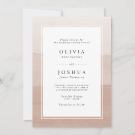 Convites Casamento Abstrato de Aquarela