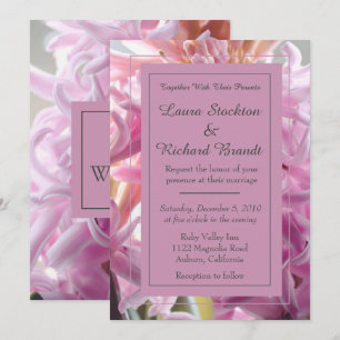 Convites Casamento Adorável de Hyacinth Rosa