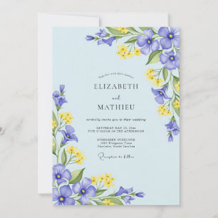 Convites Casamento Aéreo Azul Céu na Primavera
