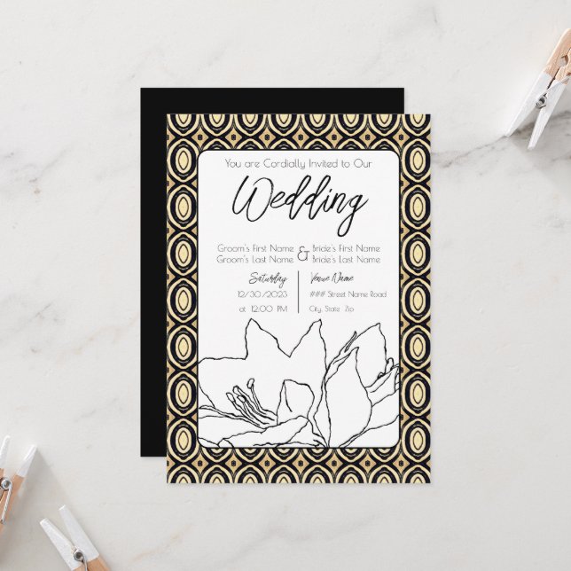 Convites Casamento Africano (Frente/Verso In Situ)