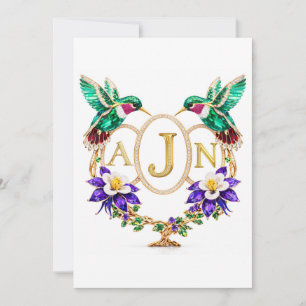 Convites Casamento AJN Beija-flor Personalizado CO