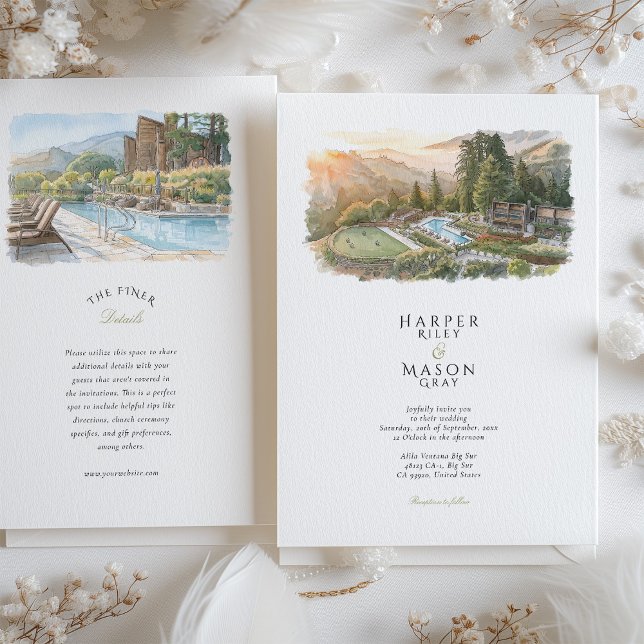 Convites Casamento Alila Ventana Big Sur (Criador carregado)