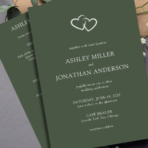 Convites Casamento All-in-One de Elementos Simples Modernos