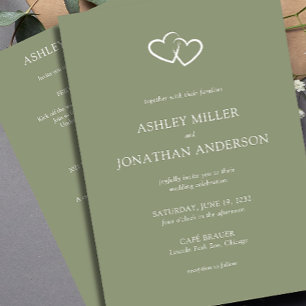 Convites Casamento All-in-One de Elementos Simples Modernos