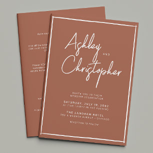 Convites Casamento All-in-One de Script de Tipografia Minim