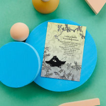 Casamento Amarelo Azul-Árvore de Pesca Vintage