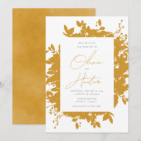 Casamento Amarelo da Silhueta Floral Elegante