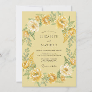 Convites Casamento Amarelo Manteiga Ranunculus Cinza Eucali