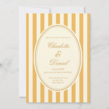 Casamento Amarelo Mostarda Personalizado Listrado