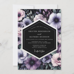 Convites Casamento Amethyst Noir Bloom