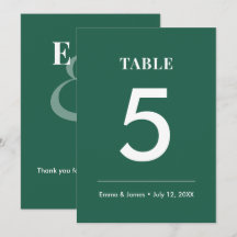 Casamento Ampersand Esmeralda | Número de Mesa Mod