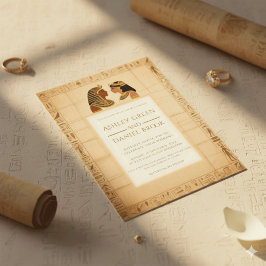 Convites Casamento Antigo Rei Papiro e Rainha Egípcia