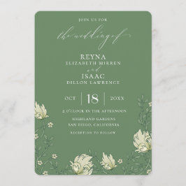 Convites Casamento Antiquado de Ivy Green
