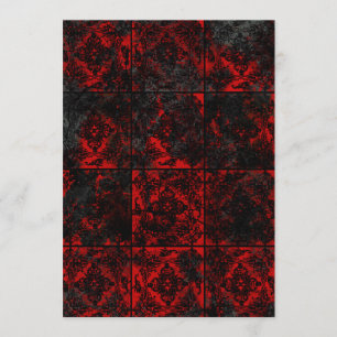 Convites Casamento Antiquado de Red Gothic 