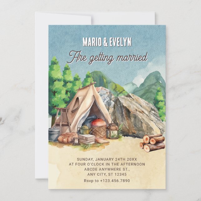 Convites Casamento ao ar livre (Frente)
