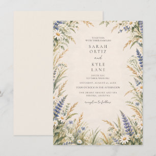 Convites Casamento ao Ar Livre com Flores Silvestres no Jar