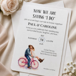 Convites Casamento ao Ar Livre de Casal Romântico Moderno