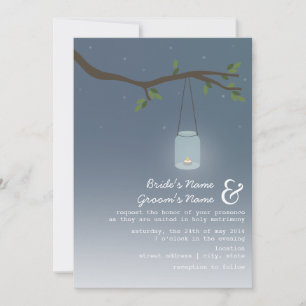 Convites Casamento Ao Ar Livre - Mason Jar Com Vela
