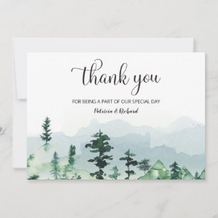 Convites Casamento ao Ar Livre na Floresta com Aquarela Agr