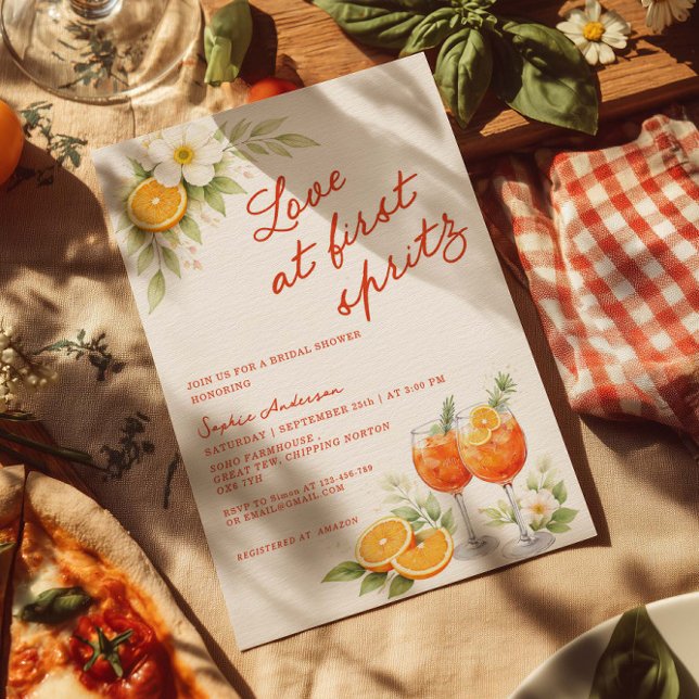 Convites Casamento ao Primeiro Spritz Chás de Noiva (Criador carregado)