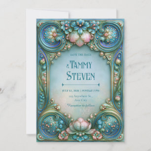 Convites Casamento Aqua Pérola Lótus