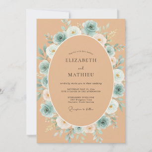 Convites Casamento Aqua Terracota Ranunculus Eucalipto