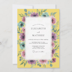 Convites Casamento Aquarela Âmbar Âmbar