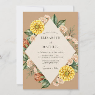 Convites Casamento Aquarela Âmbar Dahlia