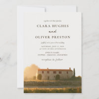 Casamento Aquarela ao Amanhecer com Cipreste em Fa