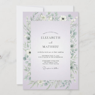 Convites Casamento Aquarela Azul Claro