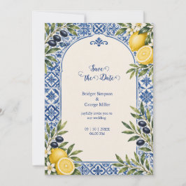 Convites Casamento Aquarela de Arquitetura de Oliva Cítrica