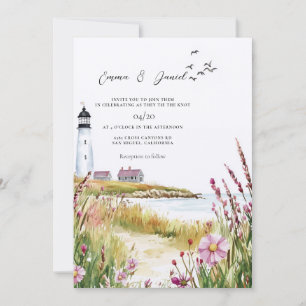 Convites Casamento Aquarela do Farol