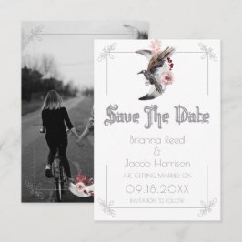 Convites Casamento Aquarela Lua E Corvo Salvar A Data