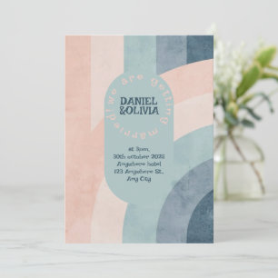 Convites Casamento Arco-Íris dos anos 70