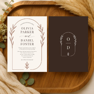 Convites Casamento Arco Minimalista Boho Chic
