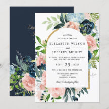 Casamento Arranhado Floral Dourado com Blush de Ma