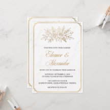 Casamento Art Déco Elegante em Marfim e Dourado