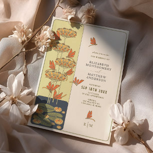 Convites Casamento Art Nouveau Belle Epoque com Libélula
