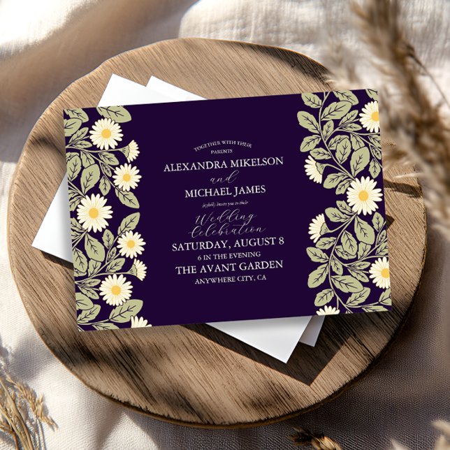 Convites Casamento Art Nouveau Daisy (Criador carregado)