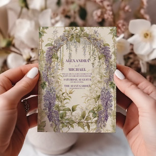 Convites Casamento Art Nouveau Floral Vintage 