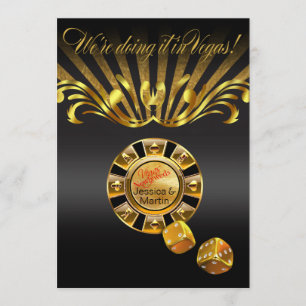 Convites Casamento Art Nouveau Vegas   dourado preto