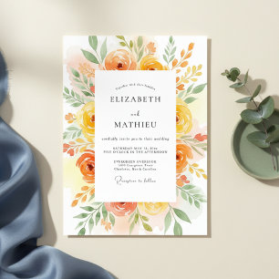 Convites Casamento Artístico com Flor de Pessegueiro