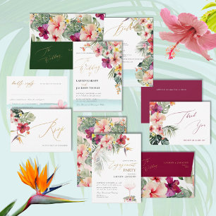 Convites Casamento ArtsApp Chic Tropical Paradise