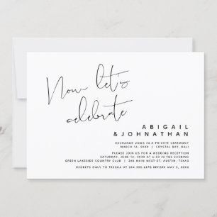 Convites Casamento às escondidas, agora vamos celebrar